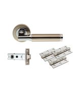 (C) UDP006AB/INTB BELAS LEVER ON ROSE LATCH PACK ANTIQUE BRASS