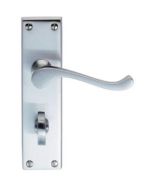 CBS54WCSC VICTORIAN LEVER BATHROOM ON BACKPLATE SATIN CHROME