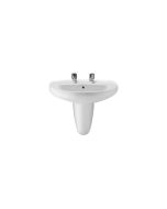 ROCA 328396000 LAURA WASHBASIN 560 X 460MM 2 TAPHOLES WHITE