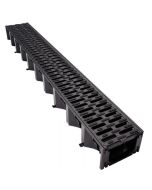 (C) ACO 19310 HEXDRAIN PLASTIC CHANNEL DRAIN A15 - 1M C/W BLACK PLASTIC GRATING