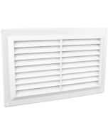 (C) 1211WF TIMLOC WHITE LOUVRE VENT WITH FLYSCREEN 9" X 6"