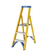 *CLEARANCE* 7170318 FIBREGLASS PLATFORM STEPLADDER TRADE 3 TREAD