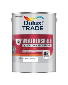 5624588 DULUX TRADE WEATHERSHIELD EXT. QUICK DRY GLOSS BRILLIANT WHITE 1LTR