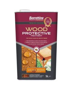 PTGB005 BARRETTINE PROTECTIVE WOOD TREATMENT GOLDEN BROWN 5LTR