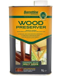 WOHG001 BARRETTINE WOOD PRESERVER HOLLY GREEN 1LTR