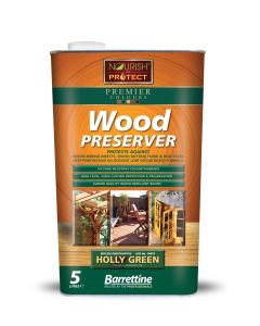 WOHG005 BARRETTINE WOOD PRESERVER HOLLY GREEN 5LTR