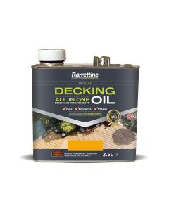 DTCP2.5 BARRETTINE DECKING OIL ALL-IN-ONE TREATMENT 2.5LTR LIGHT OAK