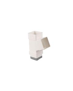 BRETT MARTIN BR518A SQ DOWNPIPE 112.5 DEGREE BRANCH WHITE