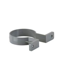 (C) ROUND RAINWATER 68MM DOWNPIPE FITTING BRACKET ANTHRACITE GREY