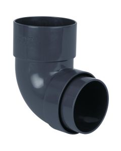 (C) ROUND RAINWATER 68MM DOWNPIPE BEND 92.5 DEG ANTHRACITE GREY