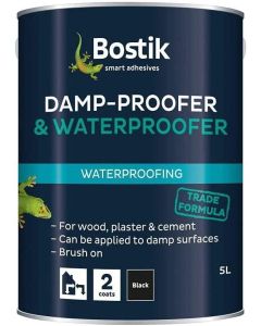 (C) BOSTIK AQUAPRUFE DAMP PROOFER & WATERPROOFER (DPM) BLACK 5LTR