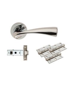 (C) UDP007CP/INTB SINTRA LEVER ON ROSE LATCH PACK CHROME PLATED