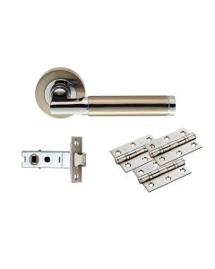 (C) UDP006AB/INTB BELAS LEVER ON ROSE LATCH PACK ANTIQUE BRASS