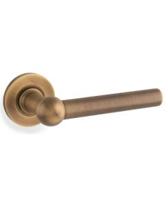 ALEXANDER & WILKS SISKIN LEVER ON ROSE - ANTIQUE BRASS