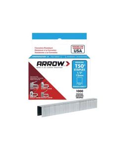 ARRT50516SS ARROW T50 STAPLES 8MM [BOX X 1000] S/STEEL