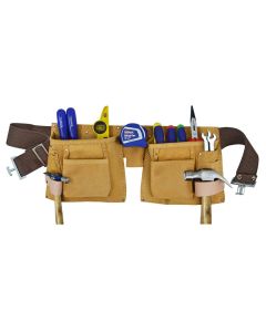 FAITHFULL SUEDE DOUBLE TOOL & NAIL POUCH FAIDTNP3