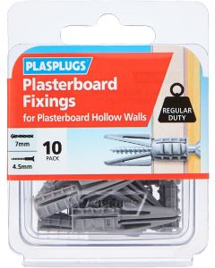 PLACF104 - PLASPLUG STANDARD PLASTERBOARD FIXINGS (10)