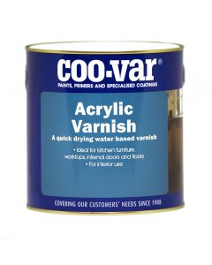 302/W462/13/E  COOVAR W/BASED ACRYLIC VARNISH EGGSHELL 2.5LTR