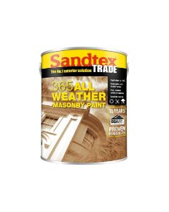 5028216 SANDTEX TRADE 365 ALL WEATHER MASONRY PAINT 5LTR BRILLIANT WHITE