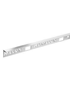 CHROME STRAIGHT EDGE TILE TRIM 2.5M X 8MM