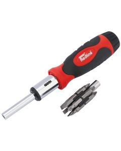 67543 DRAPER REDLINE RATCHETING SCREWDRIVER AND BIT SET (14 PIECE)