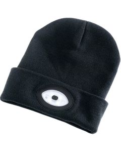 DRAPER 10007 BEANIE WITH RECHARGABLE TORCH BLACK