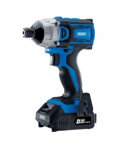 86958 DRAPER D20 BRUSHLESS IMPACT DRIVER  C/W 1 x 2ah BATTERY & CHARGER