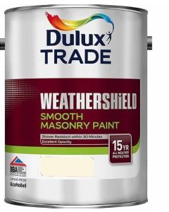 5583703 DULUX TRADE WEATHERSHIELD SMOOTH MASONRY JASMIN WHITE 5LTR