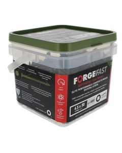 FORGEFAST REDUCED HEAD DECKING SCREW GREEN  4.5 X 60MM  [TUB-500]