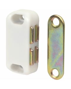 J95080 MAGNETIC CATCH MEDIUM DUTY WHITE 42MM  [PK-4]