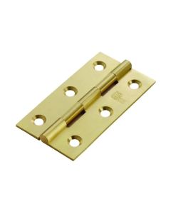 J14615 ECLIPSE SOLID DRAWN BRASS BUTT HINGE 38 X 22MM SELF COLOUR - [PR] PRE PACK