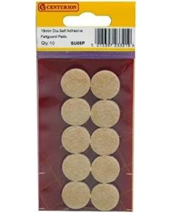 SU06P SELF ADHESIVE RIGID FELT PADS 19MM DIA. [PK X 10]