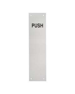 J31415 ALUMINIUM FINGER PLATE [PUSH] 300 X 76MM [PRE-PACK]