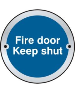 38201 ECLIPSE FIRE DOOR KEEP SHUT CIRCULAR DISC 75MM SAA [PK-2]