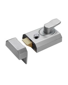 *CLEARANCE* RCN8360SC-BP DOUBLE LOCKING RIM CYLINDER NIGHT LATCH 60mm SATIN CHROME (pre-pack)