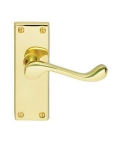 CBS55 VICTORIAN SCROLL LEVER LATCH  BRASS