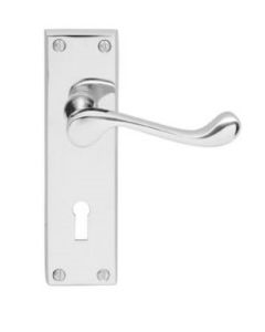 CBS54CP VICTORIAN SCROLL LEVER LOCK CHROME