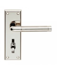 SZR043PNSN/RP QUARANTA LEVER BATHROOM ON BACKPLATE- POLISHED/SATIN NICKEL