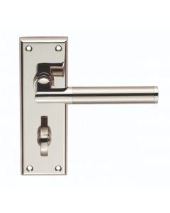 SZR063PNSN/RP SESSANTA LEVER BATHROOM ON BACKPLATE - POLISHED/SATIN NICKEL