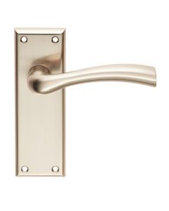 SZR052SN CINQUANTA LEVERLATCH ON BACK PLATE - SATIN NICKEL