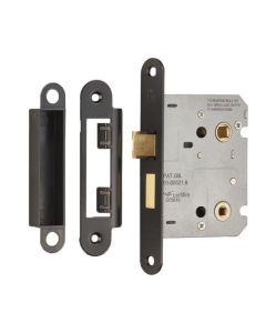 (C) BAE5030MB BATHROOM LOCK 76MM MATT BLACK