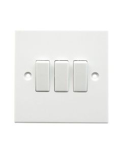 PPJ076T ASTA 3 GANG 2 WAY WALL SWITCH WHITE