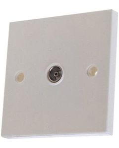 PPJ090 1 GANG FLUSH COAX TV OUTLET WHITE