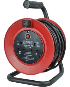 FPPCR25M FAITHFULL OPEN CABLE REEL 25MTR [230V] 13A 2 SOCKET