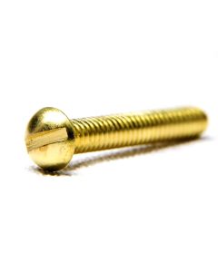 SE122P BRASS ROUND HEAD SLOTTED SCREWS 1" X 8 [PK X 7]