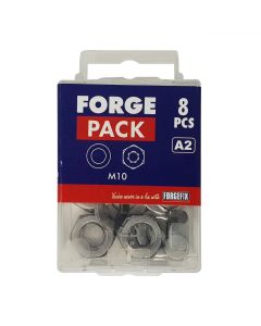 FPNUT12SS FORGEPACK STAINLESS STEEL NUTS & WASHERS 12MM [PK X 6]