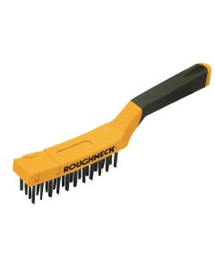 (C) ROU52040 ROUGHNECK 4 ROW CARBON STEEL WIRE BRUSH