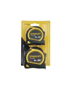 STA998985 STANLEY TYLON TAPE MEASURE TWIN PACK 5M & 8M