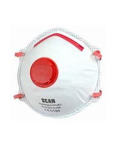 SCAN SCAPPEP3MVD MOULDED VALVED DISPOSABLE MASKS FFP3  [PK-2]