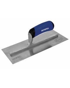 FAI/FULL PRESTIGE STAINLESS STEEL PRE-WORN PLASTER"G TROWEL 14"X4.3/4"